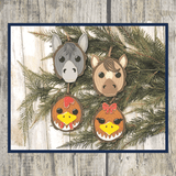 Animal Ornaments - Wood Slice Kits