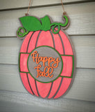 Happy Fall Pumpkin Door Hanger; DIY Paint Kit