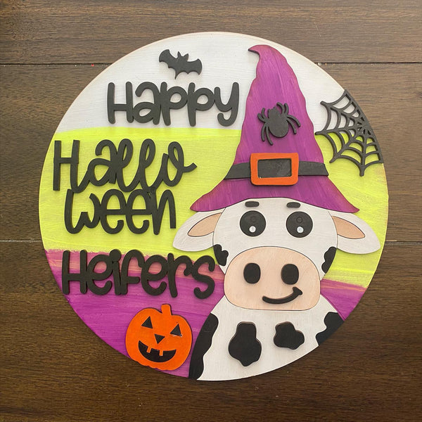 Happy Halloween Heifers Sign