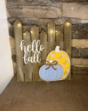 Hello Fall Fence Hanger/Shelf Sitter