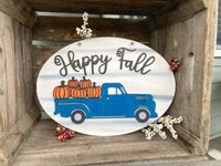 Happy Fall Pumpkin Truck Sign