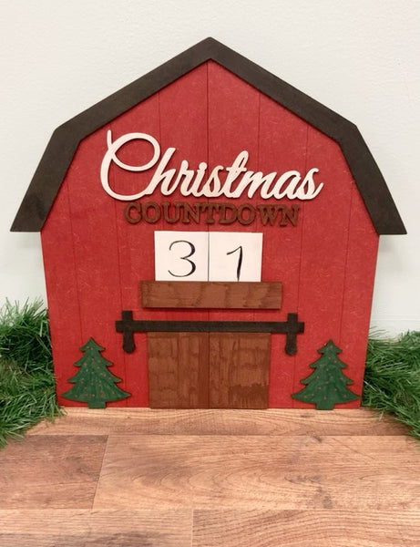 Christmas Countdown Barn