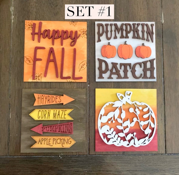 Leaning Ladder Squares - Fall Themed