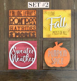 Leaning Ladder Squares - Fall Themed