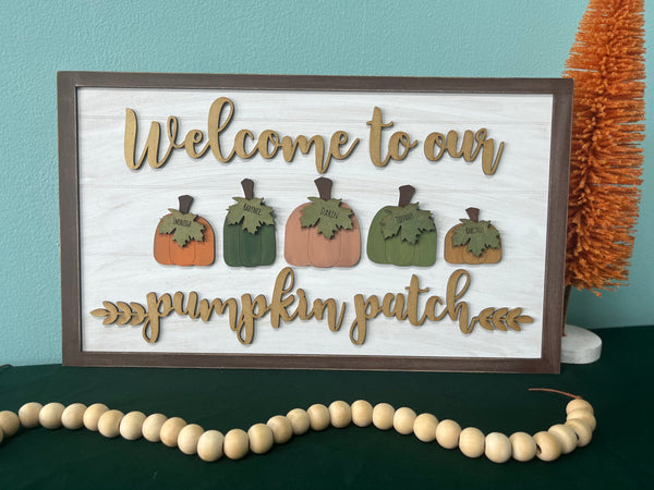 Pumpkin Patch Personalized Sign