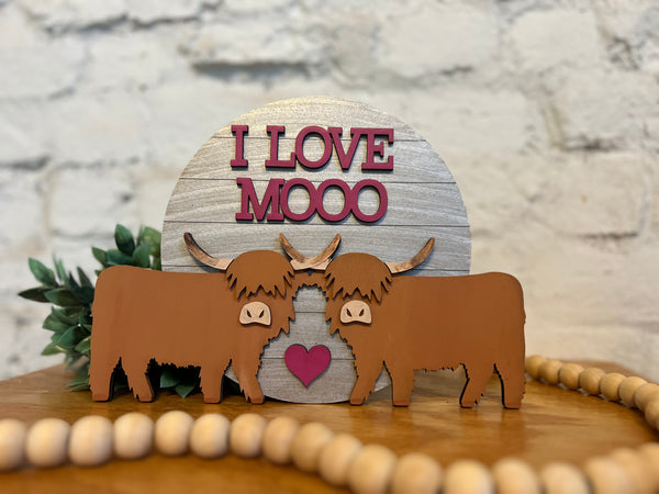 Love Mooo Cow Sign
