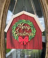 Merry Christmas Barn Hanger