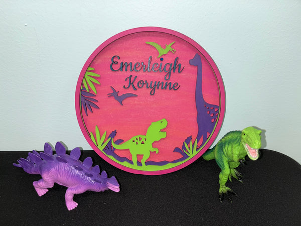 Personalized Dinosaur Sign