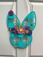 Floral Bunny Door Hanger