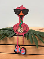 Flamingo Dangling Legs Shelf Sitter