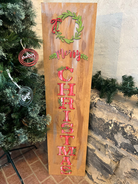 Merry Christmas Porch Leaner