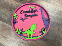 Personalized Dinosaur Sign
