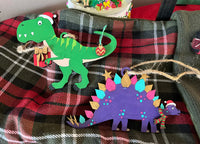 T-Rex and Friends Ornament Set