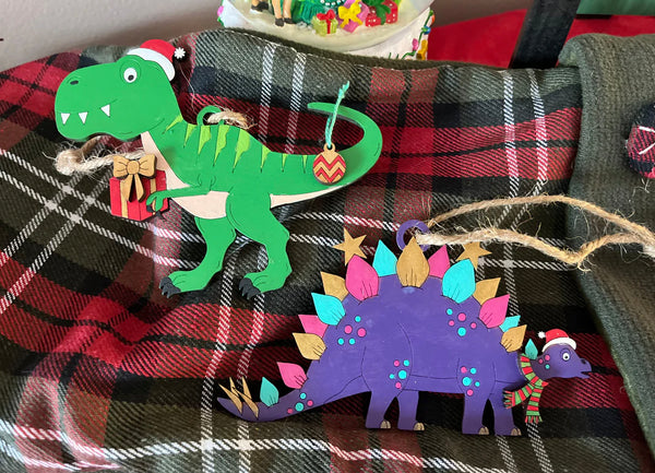 T-Rex and Friends Ornament Set