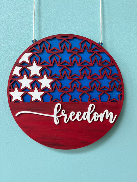 Freedom Hanging Sign