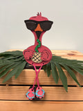 Flamingo Dangling Legs Shelf Sitter