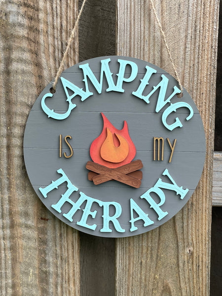 Camping is my Therapy Hanger