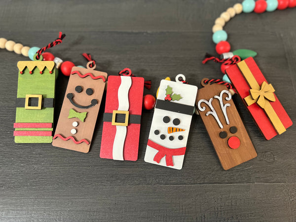Rectangle Holiday Character Ornaments