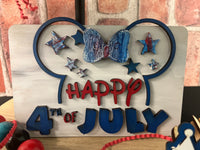July 4th Mouse Tiered Tray