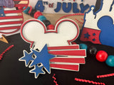 July 4th Mouse Tiered Tray