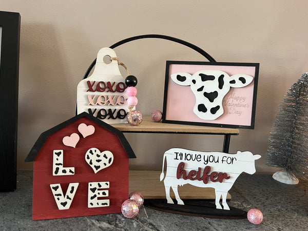 Cow Love Tiered Tray