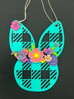 Floral Bunny Door Hanger