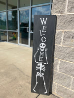 Hello Pumpkin/Skeleton Welcome Porch Leaner