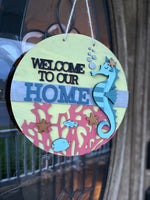 Seahorse Welcome Sign