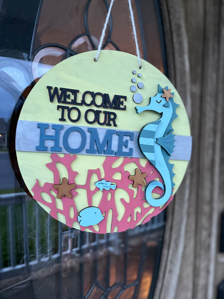 Seahorse Welcome Sign